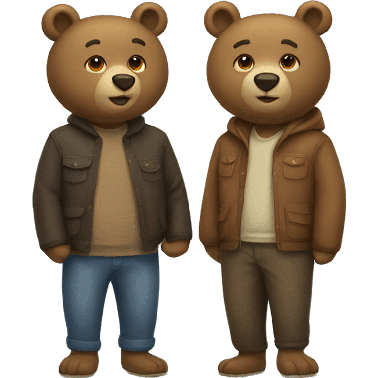 Bear couple  emoji