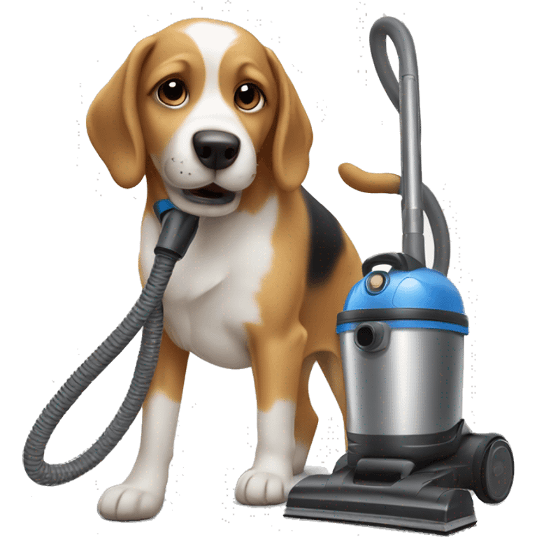 Dog with a vacuum emoji