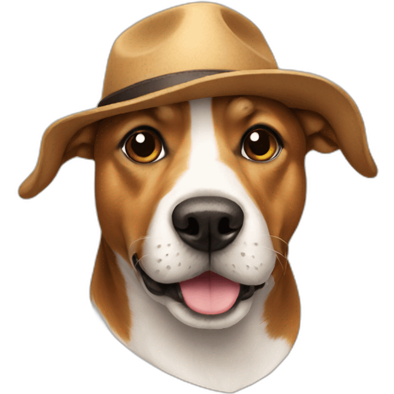 a dog wearing a hat emoji