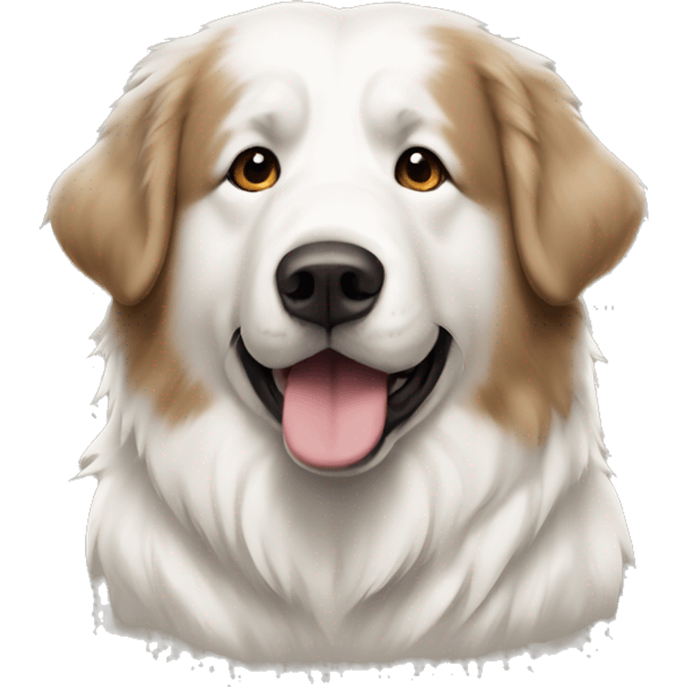 Great Pyrenees with brown emoji