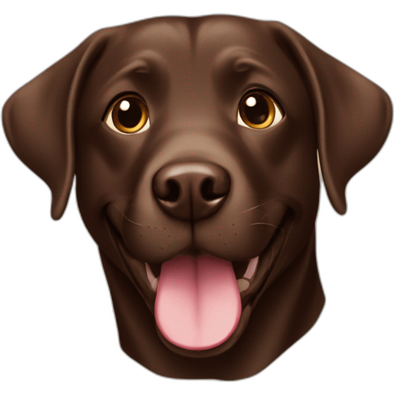 Happy-chocolate-labrador emoji