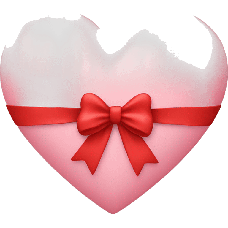 Light pink heart with red bow emoji