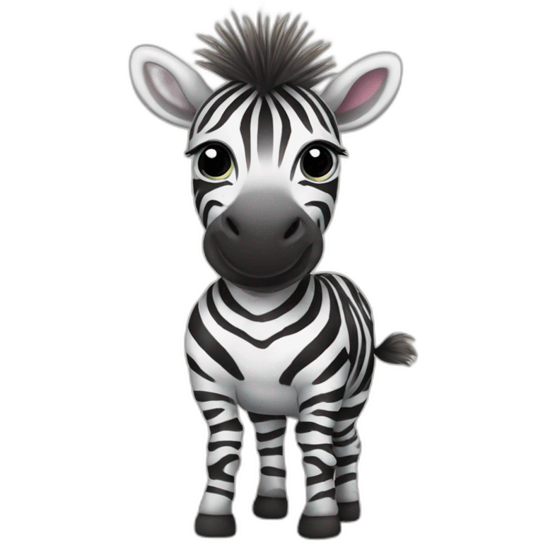 baby zebra with pacifier emoji