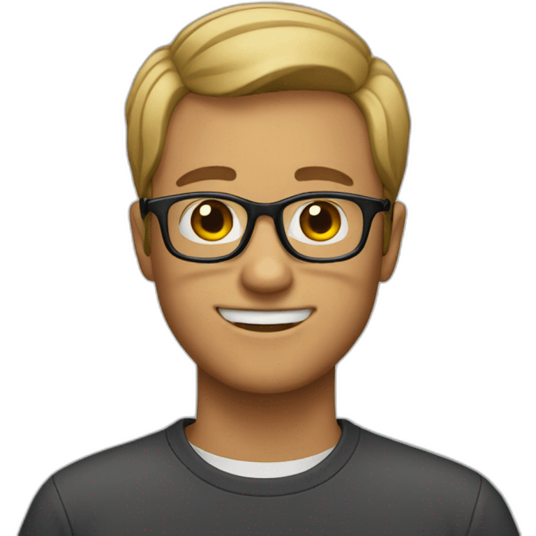 guy with glasses emoji