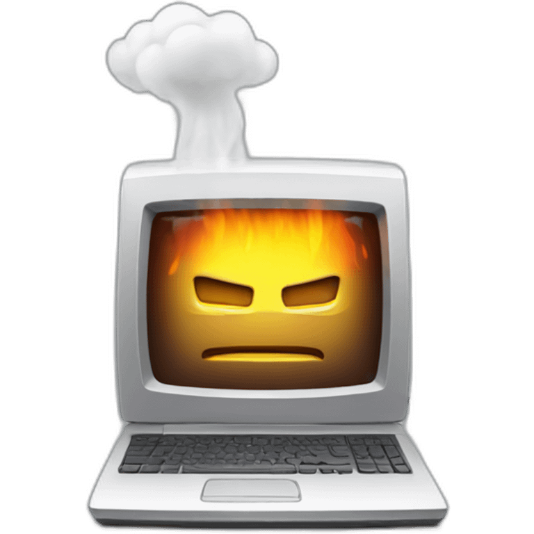 computer overheating emoji