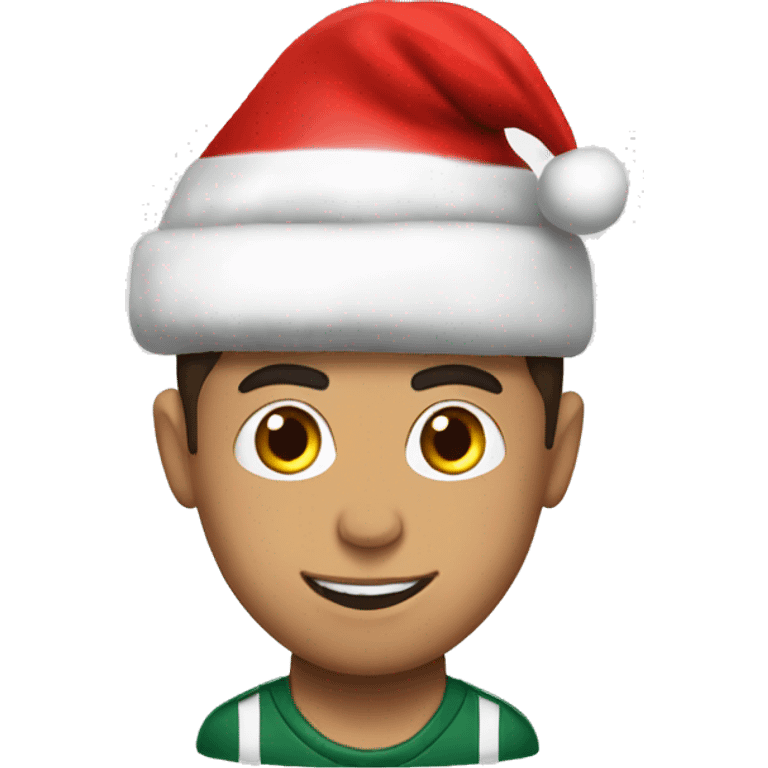 cristiano ronaldo with santa hat emoji