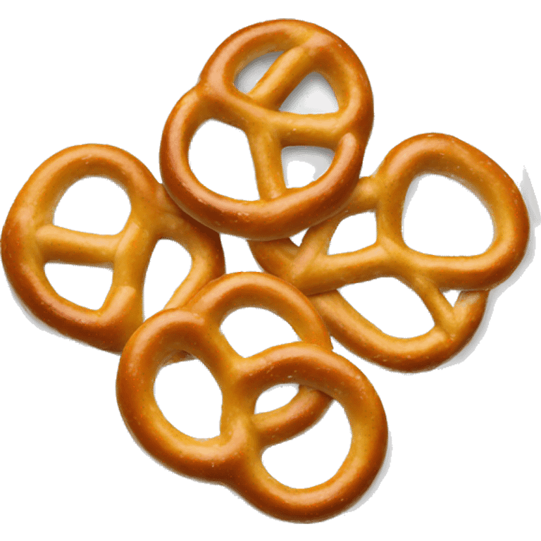 Pretzels on a plate with different varieties  emoji