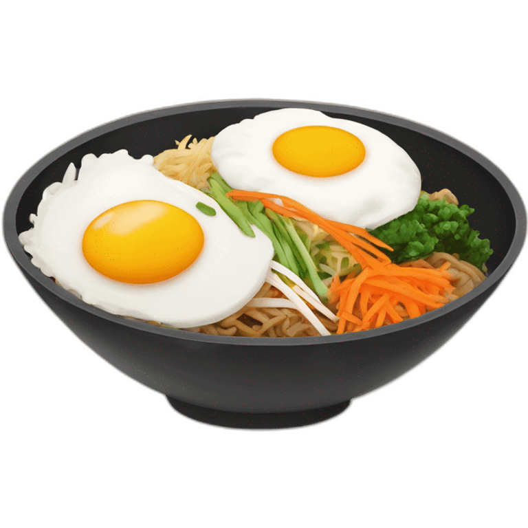 bowl of bibimbap no eggs emoji