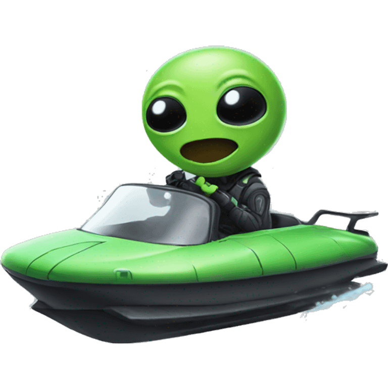 Alien drifting emoji