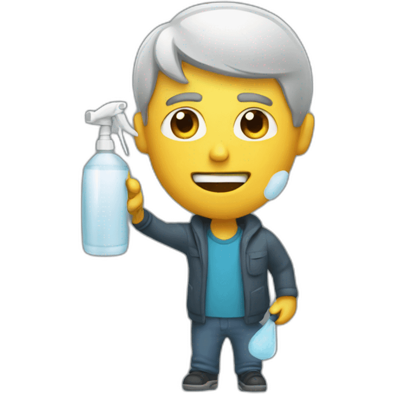 man with spray bottle emoji