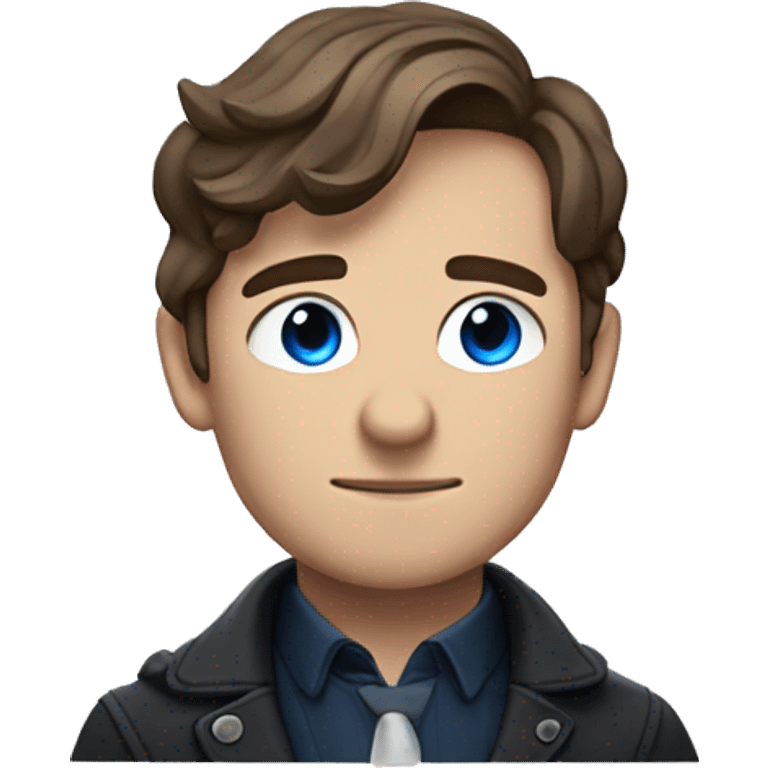 Klaus man with middle brown hair and blue eyes from umbrella academy  emoji