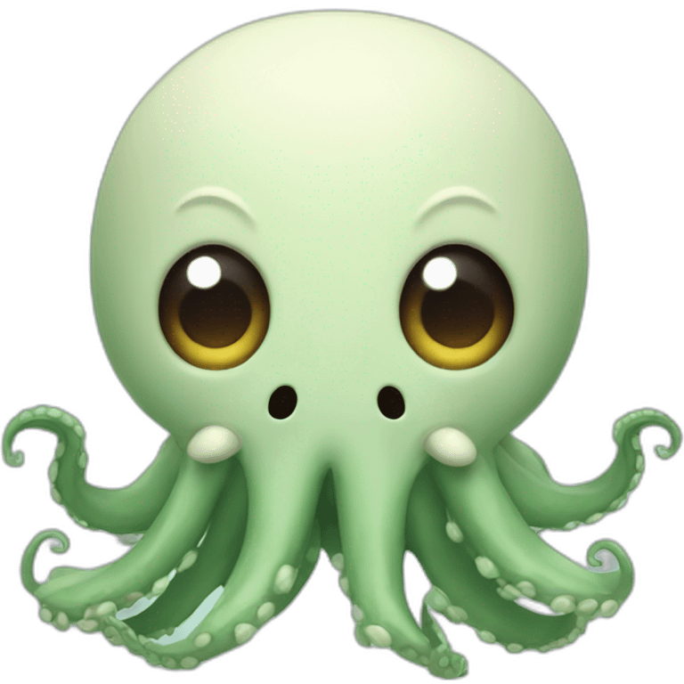 cute kraken with big open mouth emoji