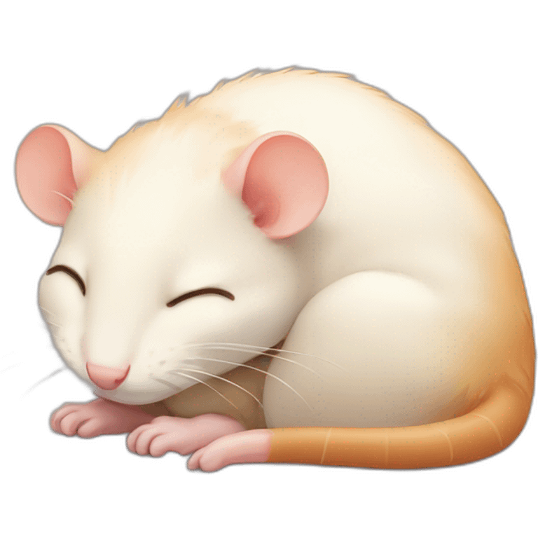 all ginger rat sleeping cute emoji