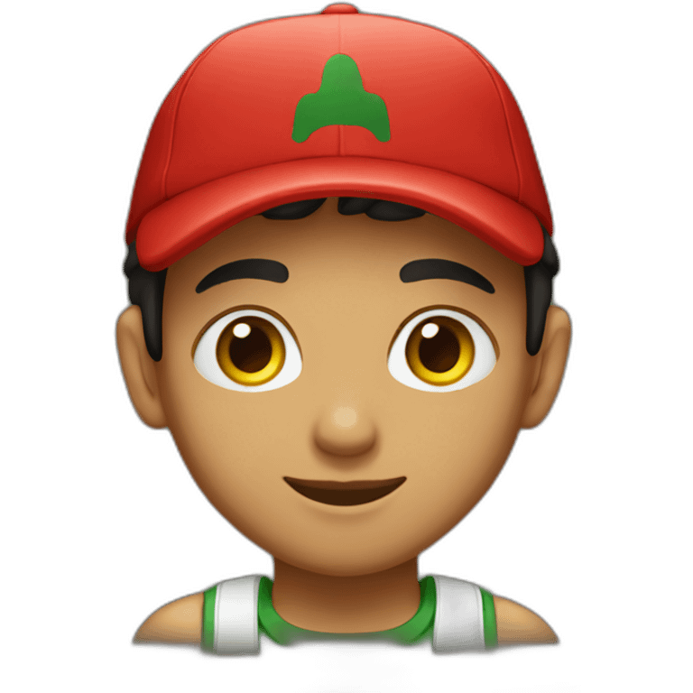 Algerian boy with red cap emoji