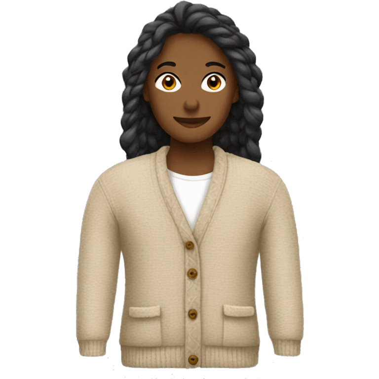 Beige cardigan emoji