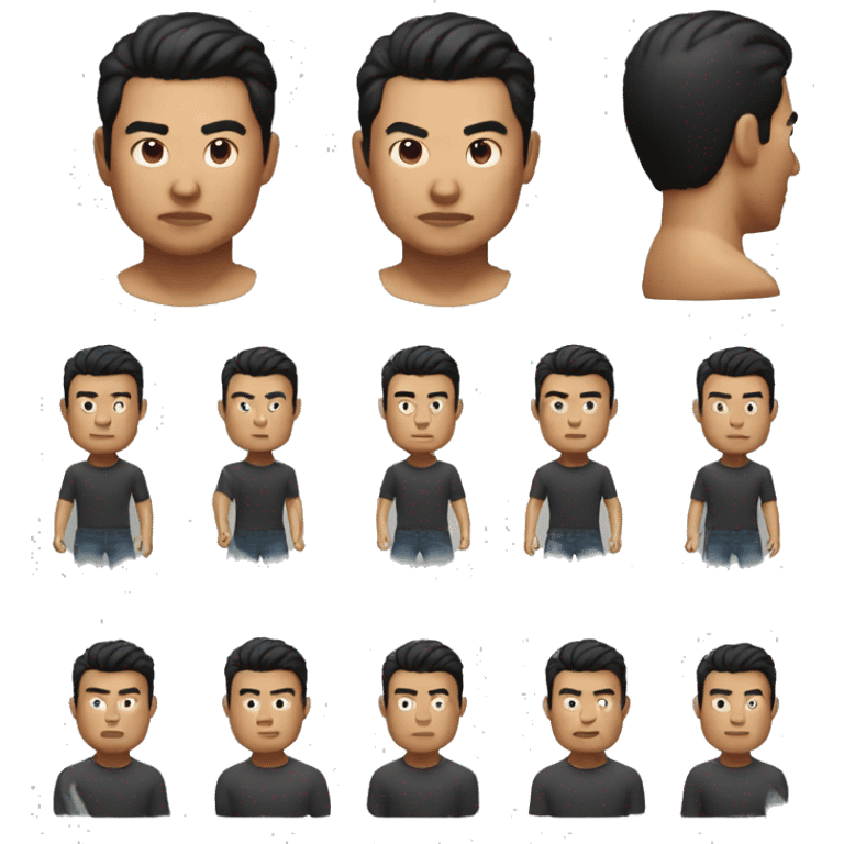 memoji, asian, tough guy, 31 years old, actor emoji