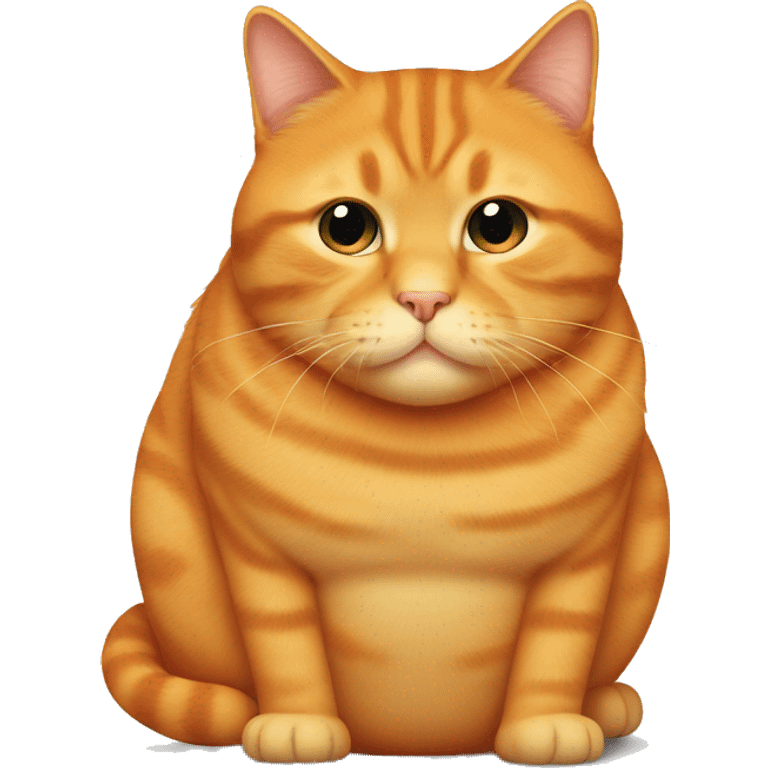 fat orange cat with little black cat emoji