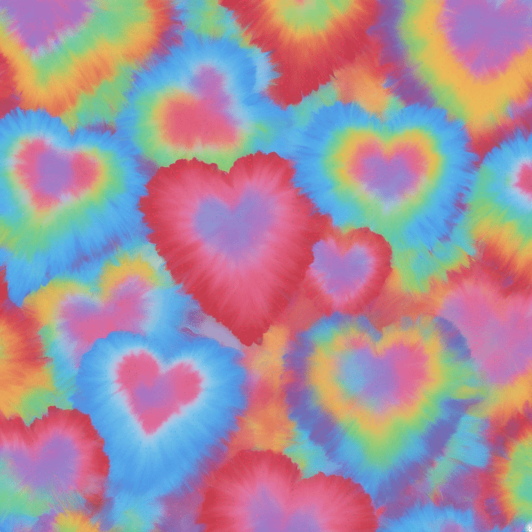 Tie-dye heart emoji