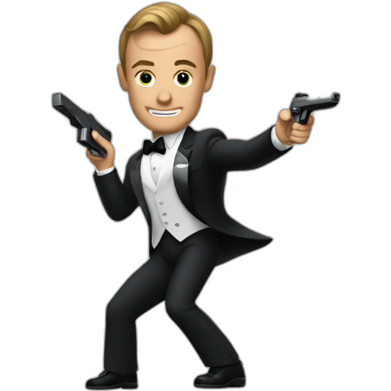 James Bond playing Wii emoji