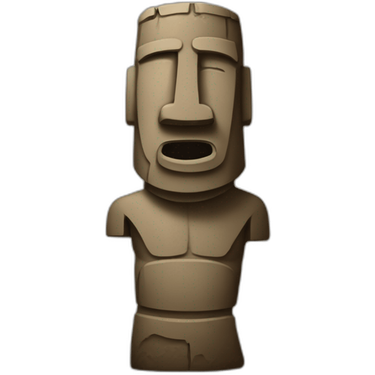 Moai qui boit une biere emoji