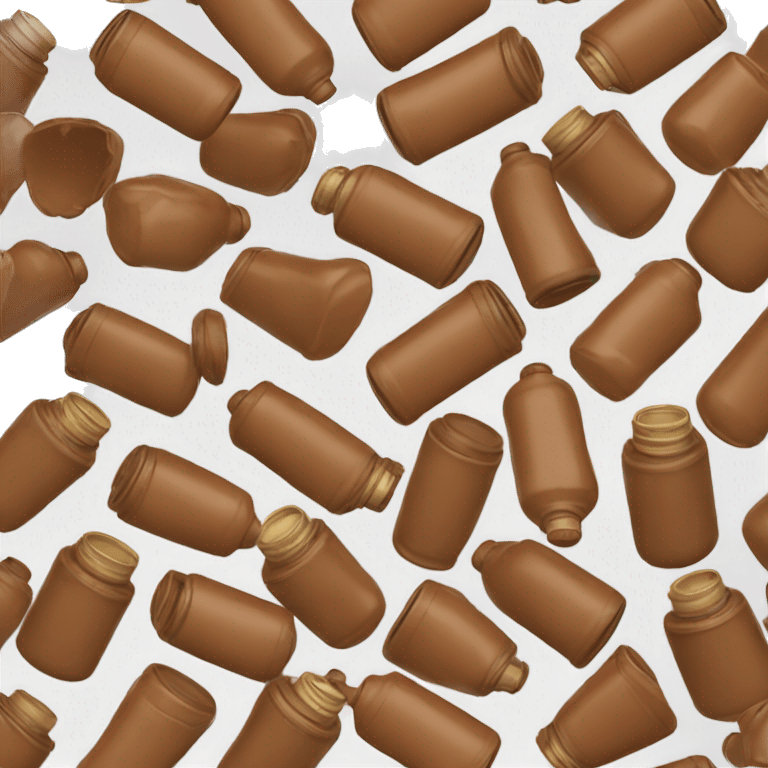 Little brown poppers bottle emoji