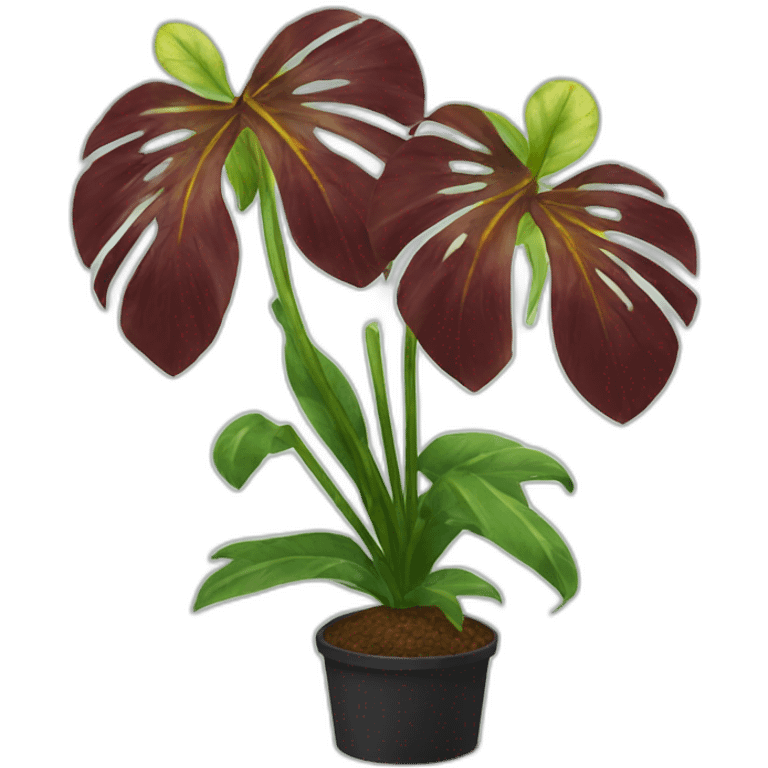 Maranta plant with a bowtie emoji