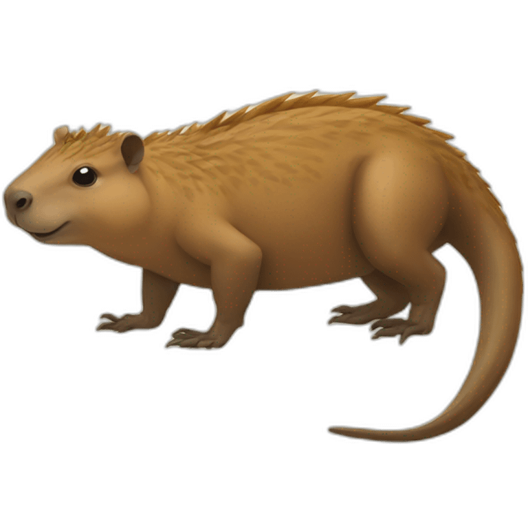 Capibara sur un crocodile emoji