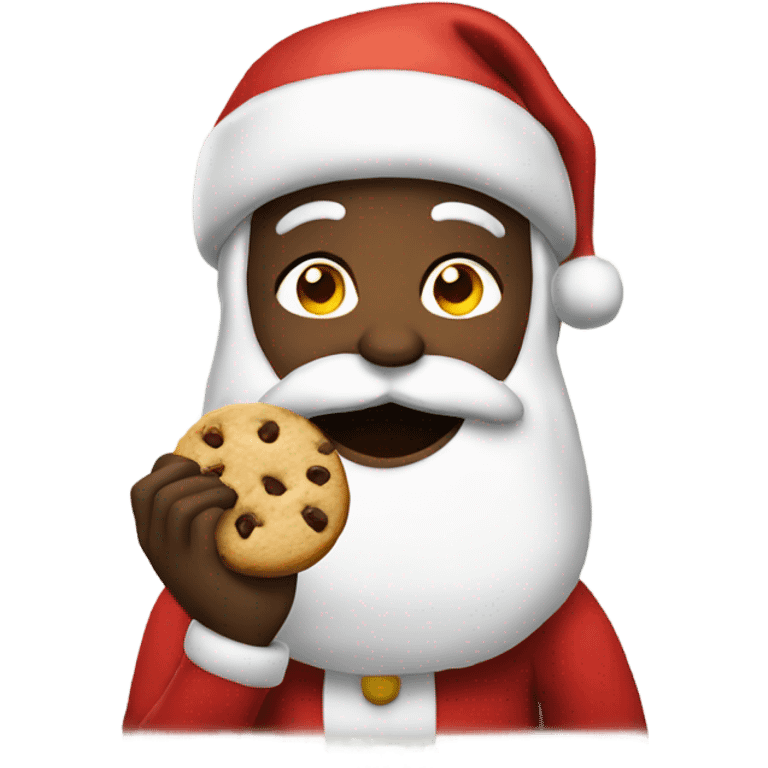 Santa eating cookies emoji