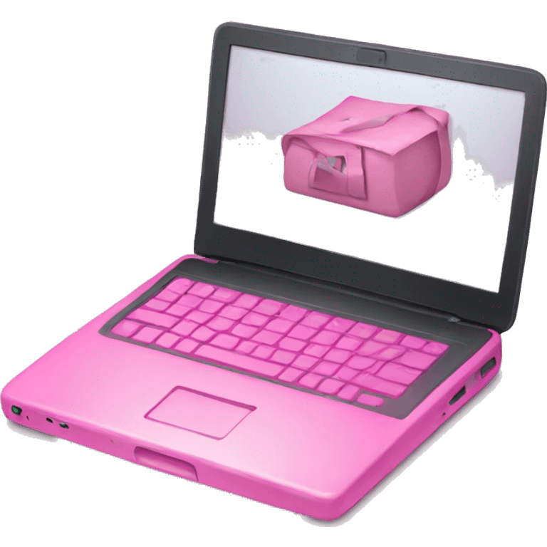 Pink laptop emoji