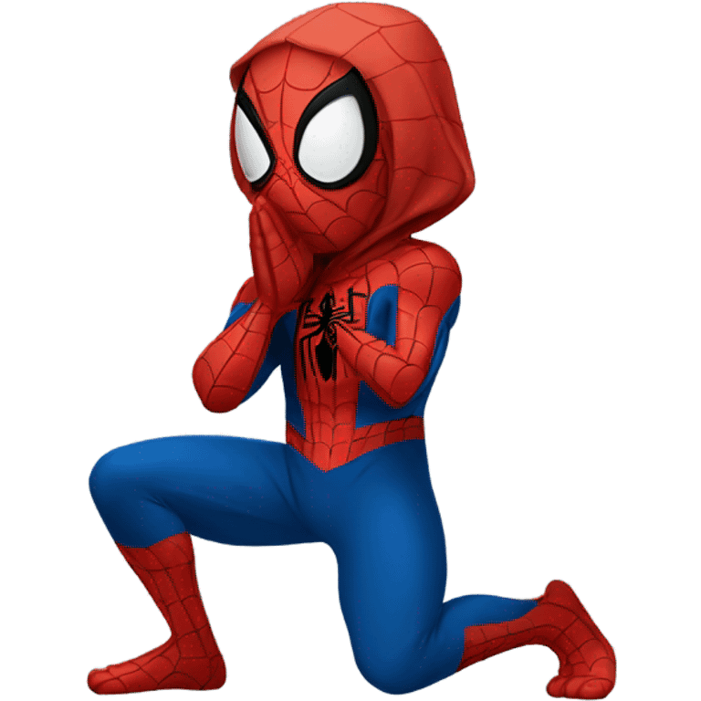 Muslim spider man praying  emoji