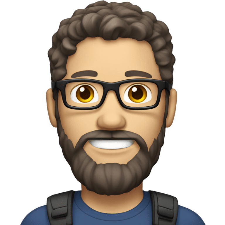 white male with dark brown beard and hair, glasses, and gaming headset, head and shoulders only emoji