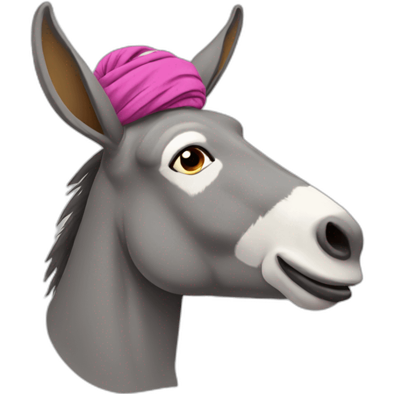 Donkey with with turban emoji