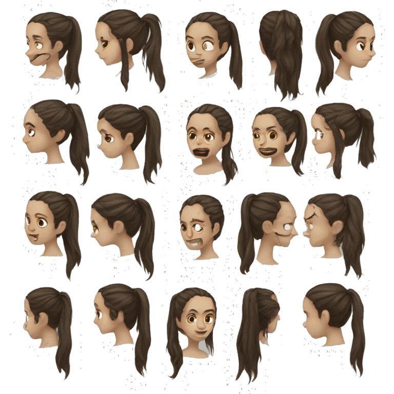 ponytail Middle Ages vampire emoji