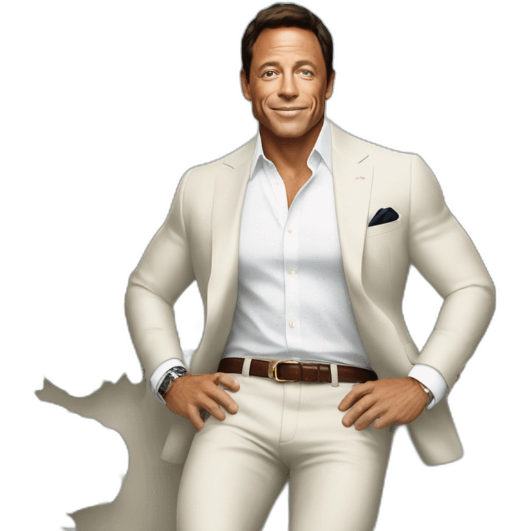 Jordan Belfort with Ralph Lauren outfits  emoji