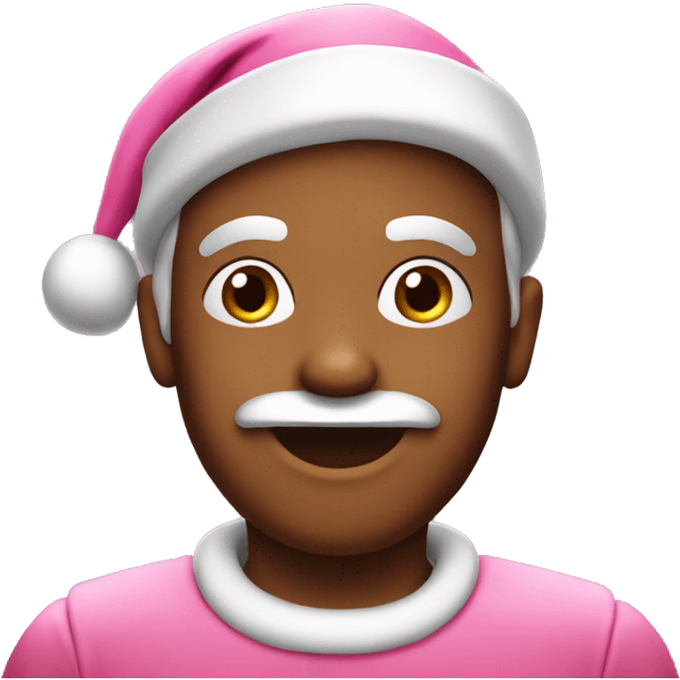 A pink little santa candy man emoji