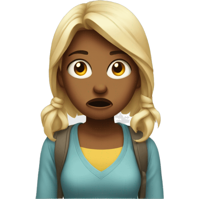 Frustrated girl  emoji