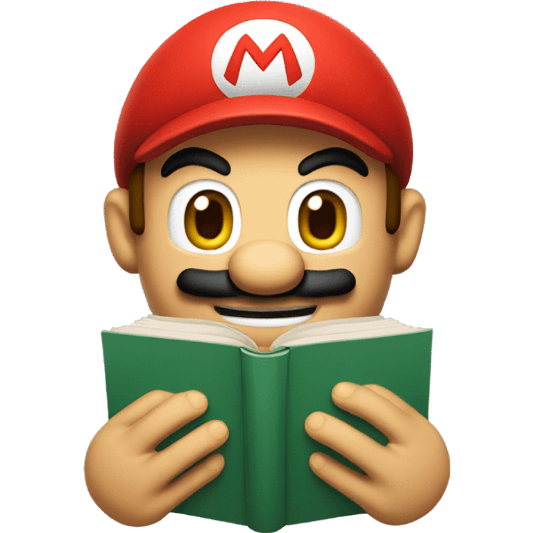 
Mario with book emoji