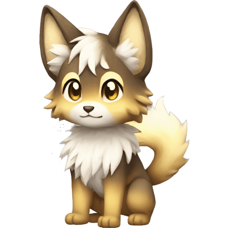 shiny, gradient, Kemono-style, Chibi, Anthro-Fur-Sona-Fakémon, Full Body emoji