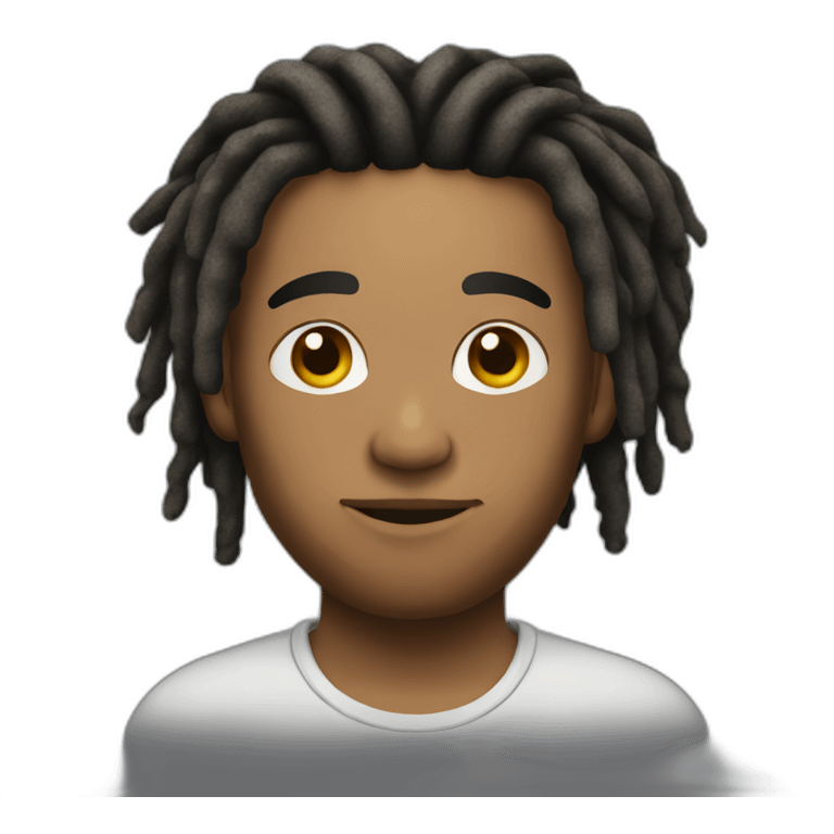 Guy with dreads on top and the sides is a fade emoji