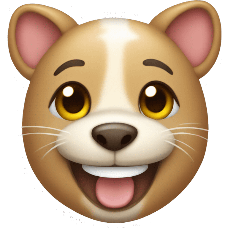 Cute animal smiling  emoji