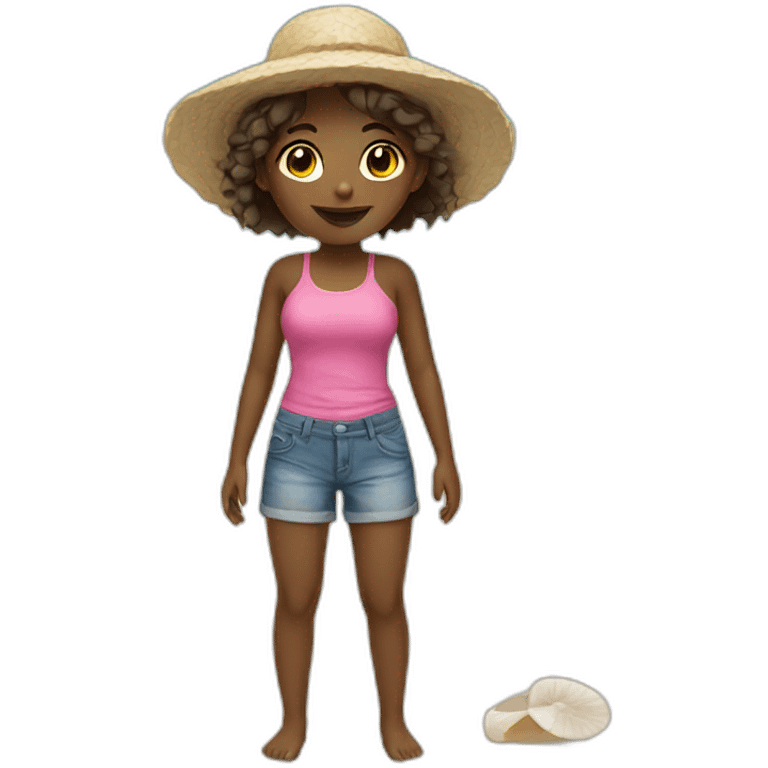 girl at the beach emoji