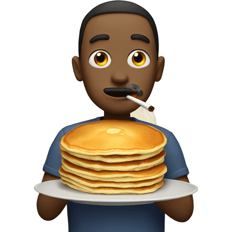 Pancake smoking a cigarette  emoji