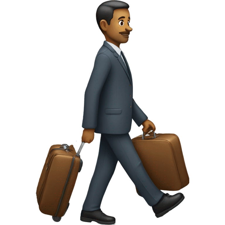 a man walking with suitcase emoji