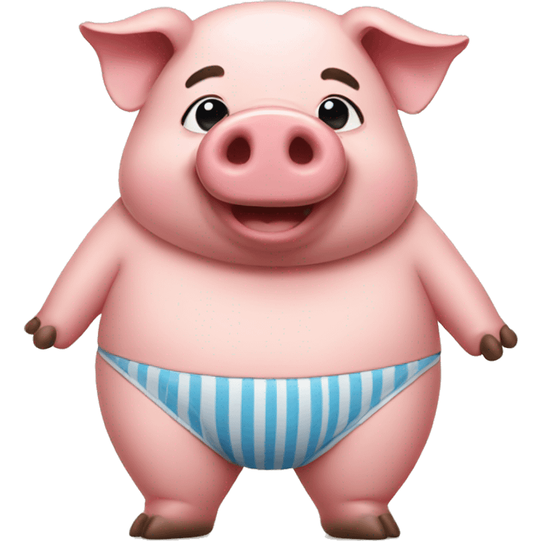 Pig wearing a bikini  emoji