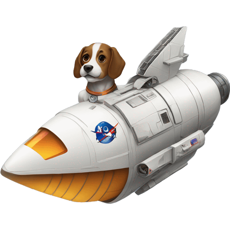 Spacecraft with dogs emoji