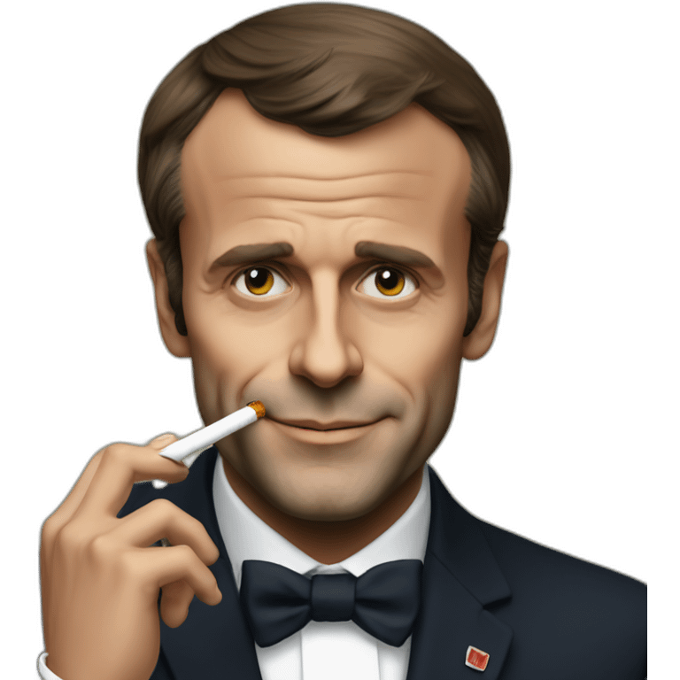 Emanuel Macron who smokes emoji