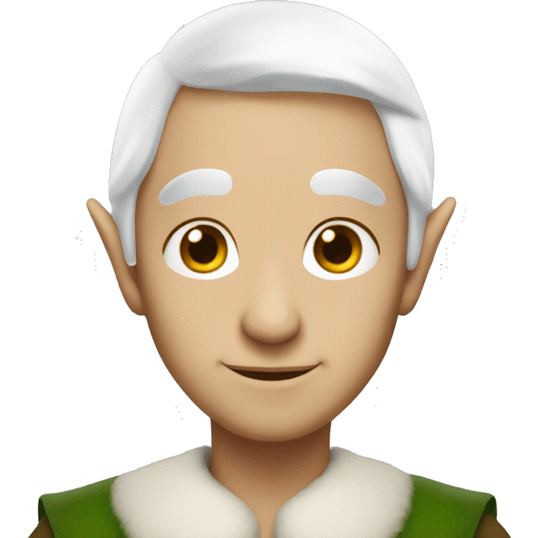 Elf with white hair and white hair  emoji