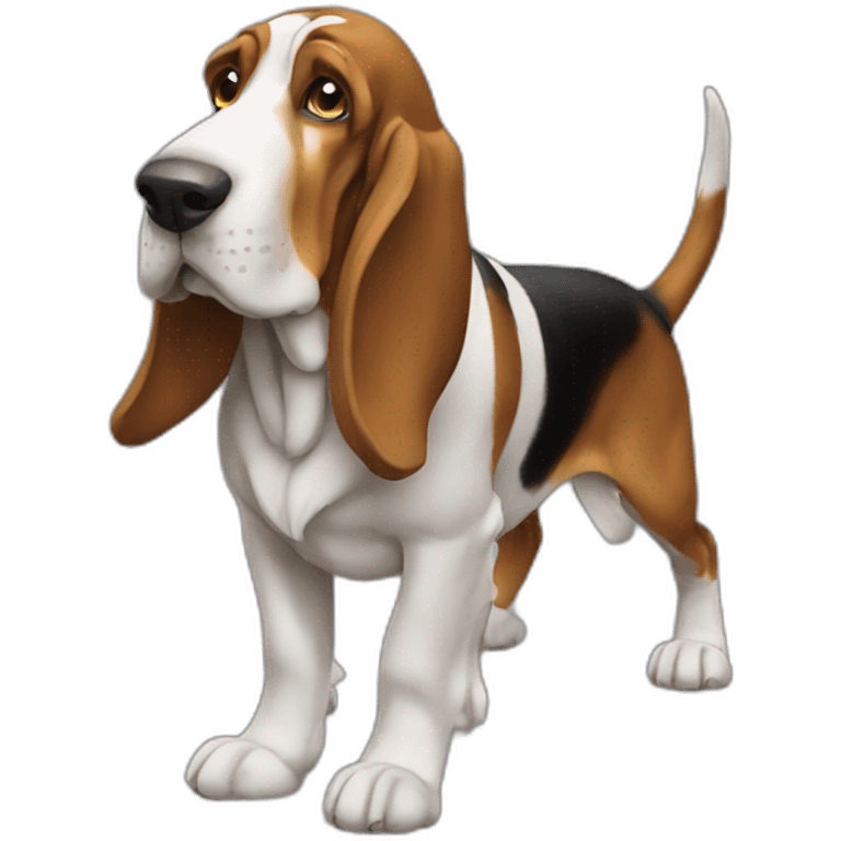 Dog basset hound full-body-head-right emoji