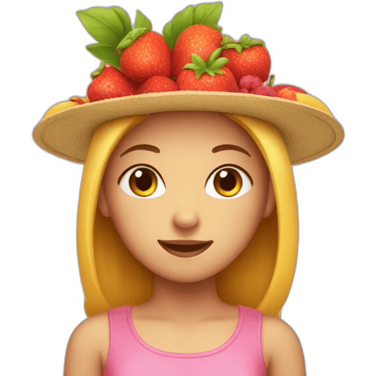 Girl Fruit Hat emoji