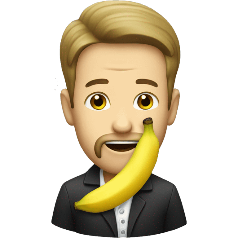 Man eating banana emoji